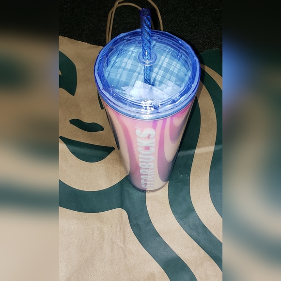 5. Starbucks 24oz Iridescent Tumbler with straw - Picture 6 of 6